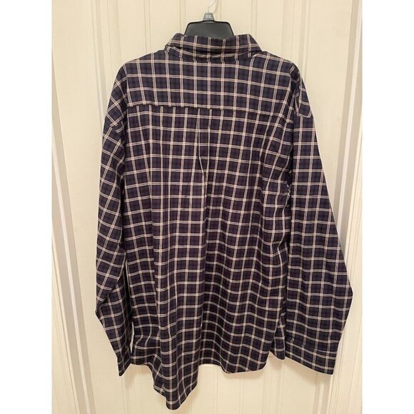 Van‎ Heusen No Iron Long Sleeve Plaid Shirt MEN'S SZ 2XL - Picture 7 of 11